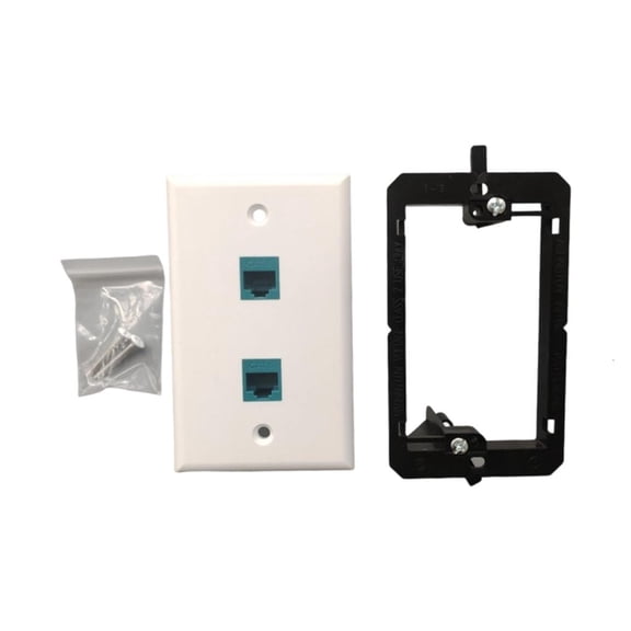SDFGTstore Quick Install Networks Outlet Plate Ethernet Wall Plate Pass Through Outlet Panel