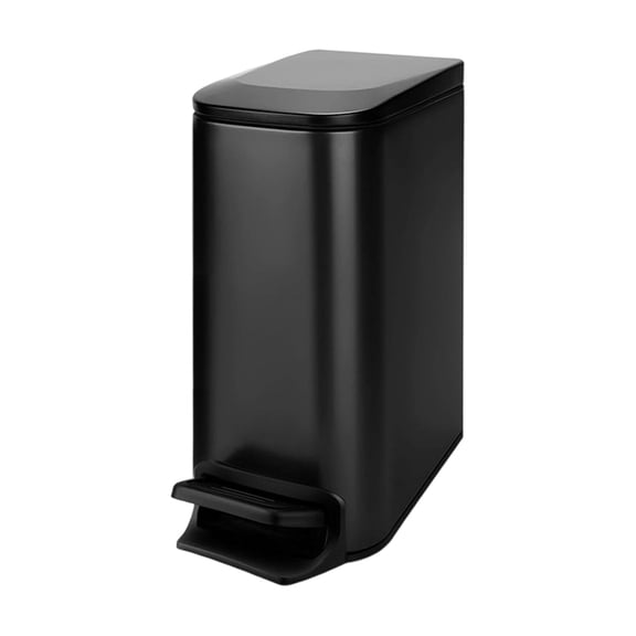 SDFGTstore Quiet Closing 6L Pedal Bin Slim Trash Can For Kitchen Bedroom And Tight Space