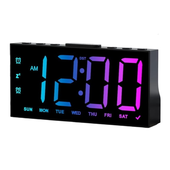 SDFGTstore Quiet Digital Alarm Clock LED Display Minimalists Design For Desk Study Room