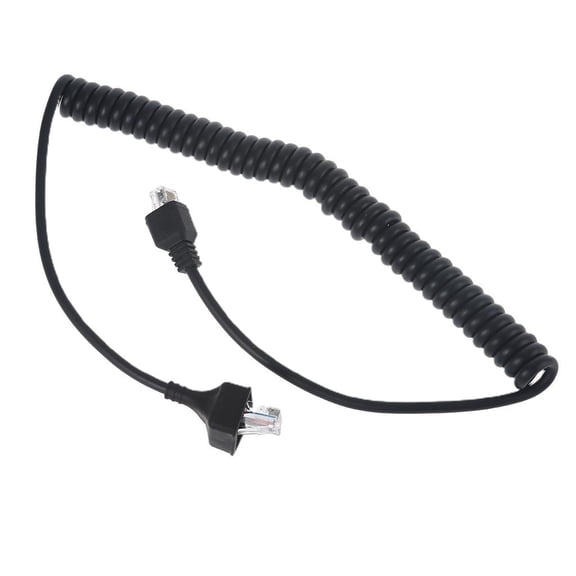 SDFGTstore RJ-45 8 Pin to 8Pin Microphone Cable Extend Coiled Cord for Kenwood Mobile Radio