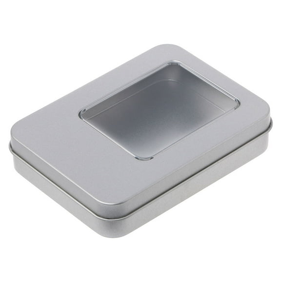SDFGTstore Rectangular Tinplate Storage Box Fillable for Case Multipurpose Holder for Case
