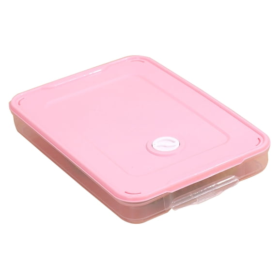 SDFGTstore Refrigerator Single Layer Dumplings Box Stackable Plastic Egg Tray Airtight Kitchen Food Preservation Container with Lid