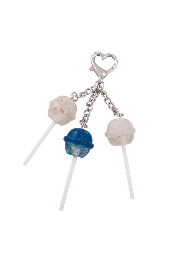 Resin Candy Keychain For Everyday Use Scratch Resistant Lollipop Pendant Keyring