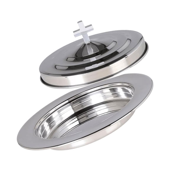SDFGTstore Reusable Communion Bread Plate Stainless Steels Stackable Tray For Congregations