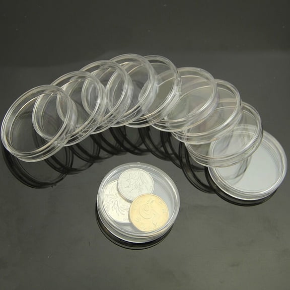 SDFGTstore Round Coin Storage Box 35mm Small Items Collection Holder Organizer for Jewelry Ring Earrings Organization Collection