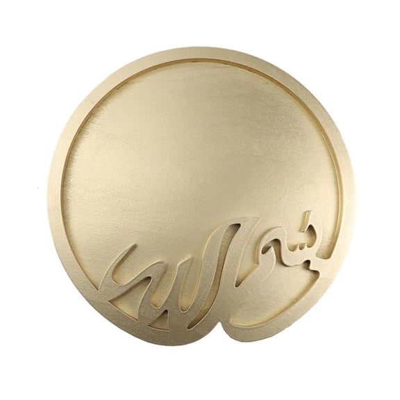 SDFGTstore Round Wood Fruit Tray Handmade Carving Words Tray Dinner Plates Party Decoration for Holding Fruit, Bread, Dessert