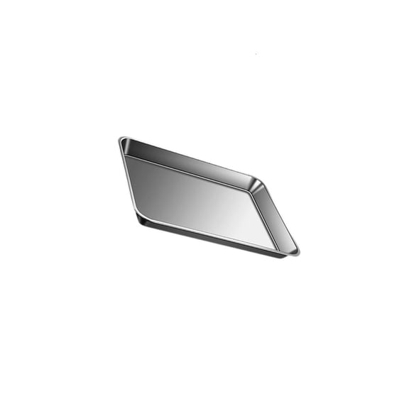 SDFGTstore Rustproof Cookie Sheet Flat Bottom Tray Stainless Steel Flat Baking Pan For Cakes Breads And Pastries Preparation