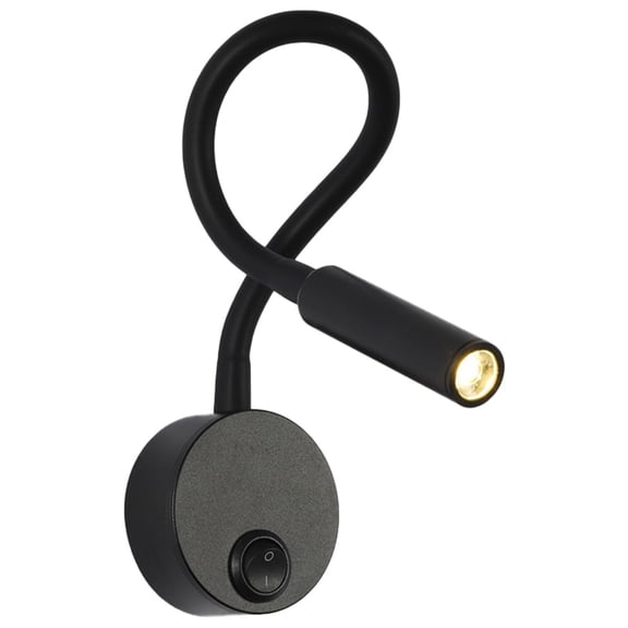 SDFGTstore Sconces Lights Modern Minimalist Surface Wall Mounted Hose Bedside Light Bedroom LED Gooseneck Wall Lamp 2 Colors Choose