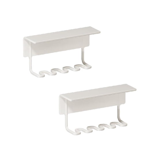 SDFGTstore Selfadhesive 4 Slot Toothbrush Rack With Strong Adhesive Wall Mounted Bathroom Storage For Toothpaste And Accessories 2X