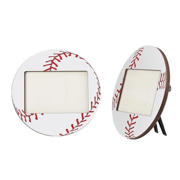 SDFGTstore Set of 2 Baseball Soccer Tabletop Photo Frames Wood Memorabilia Display Pictures Holders for Player and Sports Fan