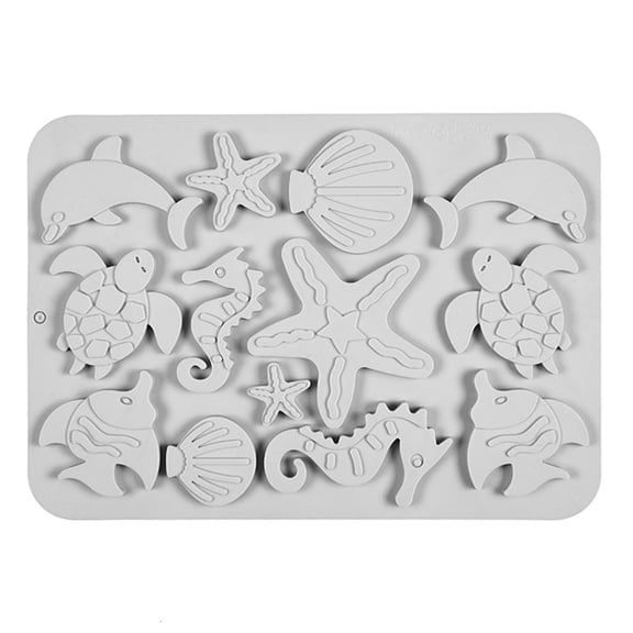 SDFGTstore Silicone Material Fondant Moulds Dolph Sea for Turtle Shells Shapes for DIY Baki