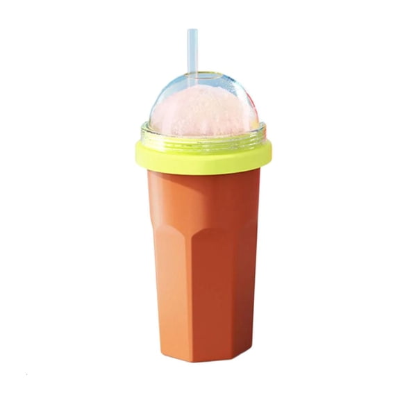 SDFGTstore Slushies Cup Maker for Kids Friend and Family Squeezable Slush Cup with Straw