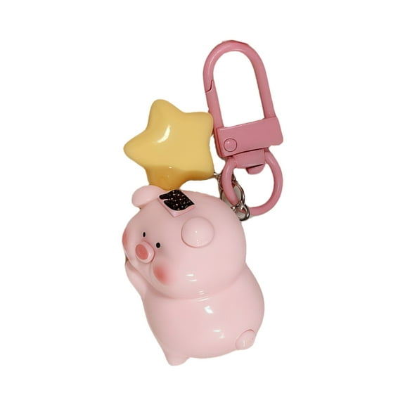 SDFGTstore Soft Resin Animal Keychain Compact Pig Design Great for Personal Belongings