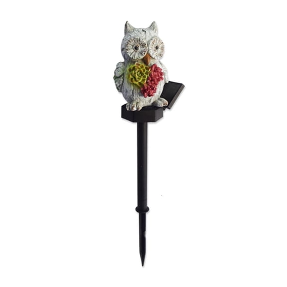 SDFGTstore Solar Lantern Garden Figures Snail Owl Garden Decoration with Weatherproof Lamp