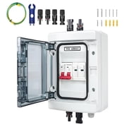 SDFGTstore Solar photovoltaic Combiner Box With Lightnings Protections Power Plastic Junction Wire Box Easy to Installation