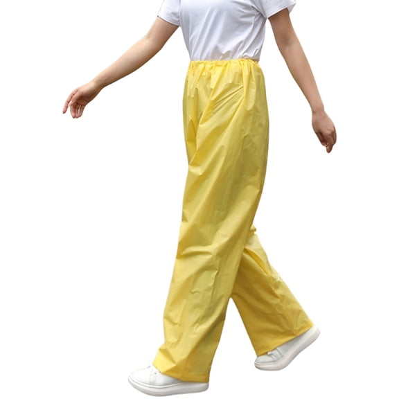 SDFGTstore Solid Color EVA Rain Pants Waterproof Windproof Design Ideal for Hiking Cycling Daily Commute
