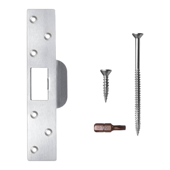 SDFGTstore Long Stainless Steel Strikes Plate Standard Lip Design For Damaged Door Frame