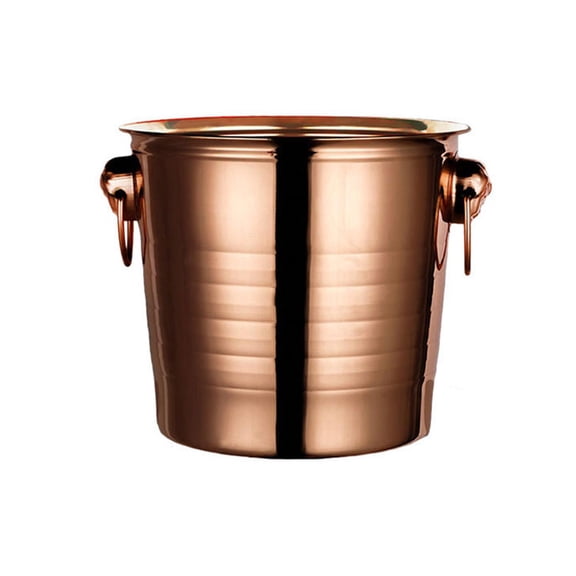 SDFGTstore Stainless Steel Ice Bucket Thick Champagne Wine Beer Cooler Party KTV for Camping Parties and Picnics Home Bar Drinking
