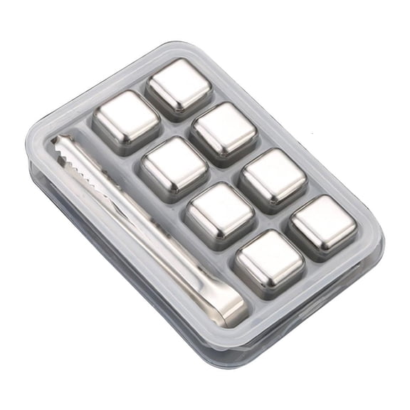 SDFGTstore Stainless Steel Ice Cubes For Whiskey Cooling Chilling Ice Cubes Beverage Juice