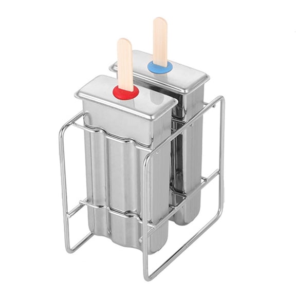 SDFGTstore Stainless Steel Popsicle Molds DIY Ice Lolly Mould Ice Cream Stick Holder Maker Rack Kitchen Supplies