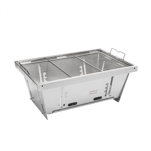 SDFGTstore Stainless Steel Portable Grills with Foldable Frame for Patios and Beach BBQ