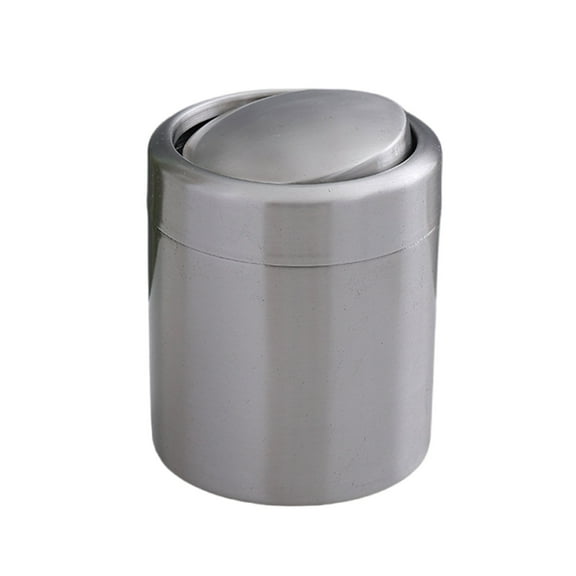 SDFGTstore Stainless Steel Tabletop Waste Bin 1.5L/0.4Gallon Small Countertop Trash Can