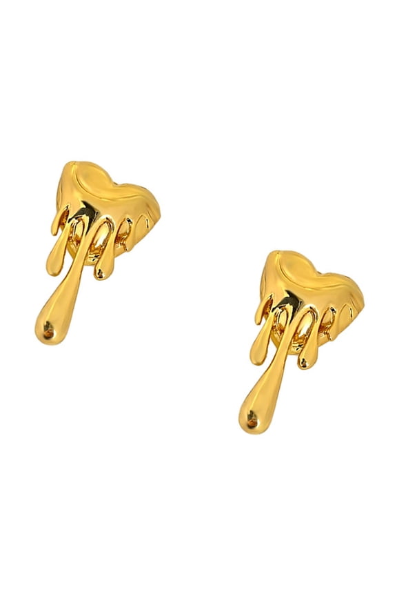 Stylish Alloy Melting Heart Earrings Trendy Stylish Fashion Jewelry Gift for Women