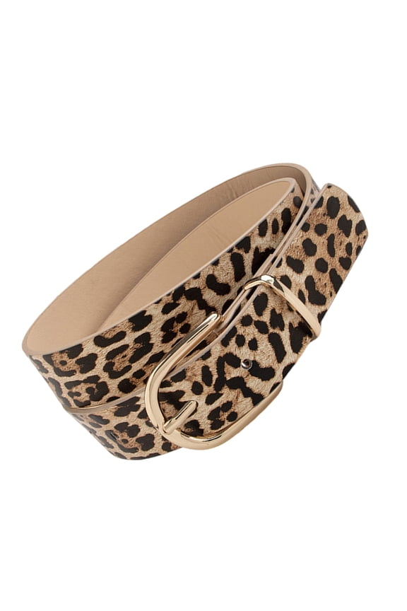 Stylish Animal Print Waist Belt PU Leather Waistband For Women Daily Wear All Matching Waist Decorative Accessory