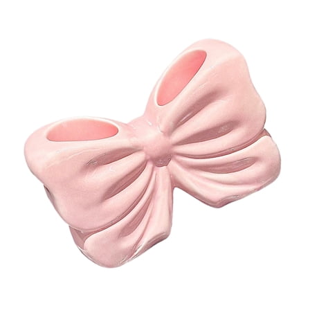 SDFGTstore Stylish Bowknot Ceramic Toothbrush Holder Perfect for Bathroom Decoration