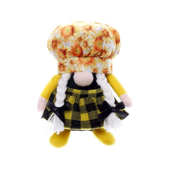 SDFGTstore Sunflower Chef Gnome Scandinavian Tomte Nisse Swedish Bee Elf Home Farmhouse Kitchen Shelf Tiered Tray Decor