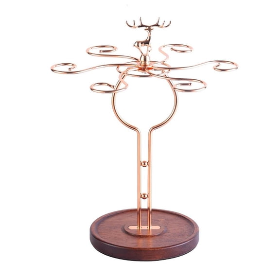 SDFGTstore Tabletop Goblet Storage Rack with 6 Hook Countertop Wine Glass Holder
