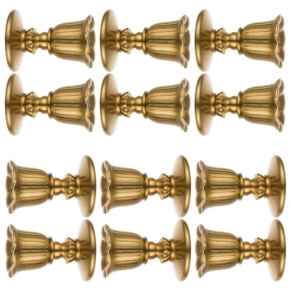 SDFGTstore Taper Candle Stick Holders 1Set Copper Candlestick Holders Decorative Candle Stands Dinner Dining Room Table Centerpieces