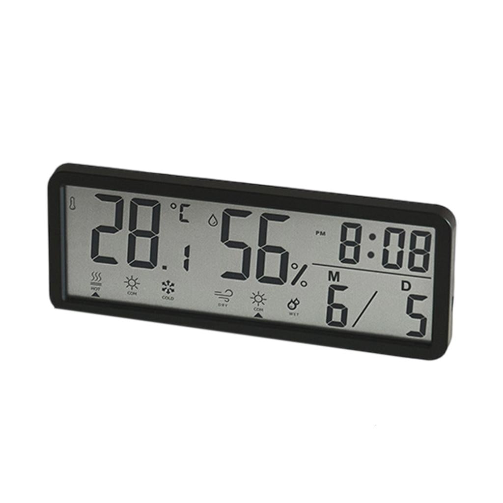 SDFGTstore Temperature Display LCD Digital Clock Battery Operated Wall ...