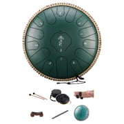 SDFGTstore Tongue Drum 13 Inches 15 Notes, Hand Pan Drums for Adults 440hz, C Leading Steelpan Musical Instrument with Song Book, Mallets and Carry Bag