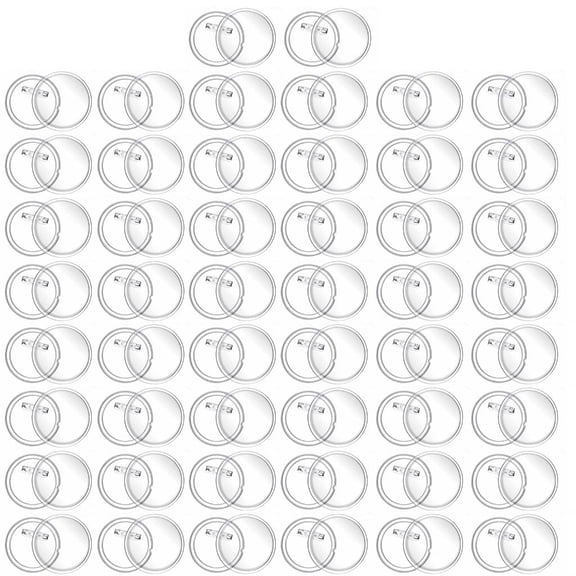 SDFGTstore Transparent Acrylic Badge Button Blanks for DIY Clothing Button for Clothing