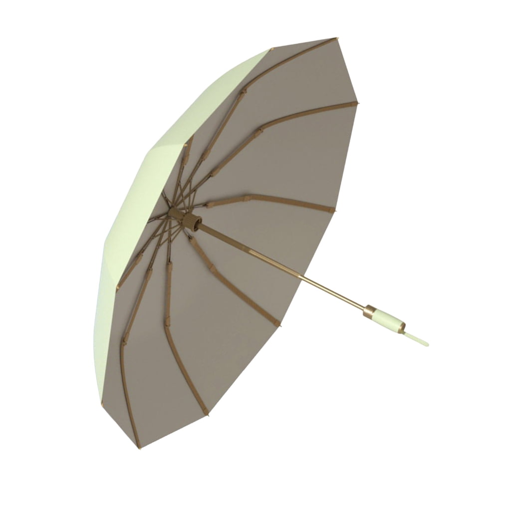 SDFGTstore Travel Umbrellas Auto Open Close Golden Handle Ergonomic Sun Rain Protections