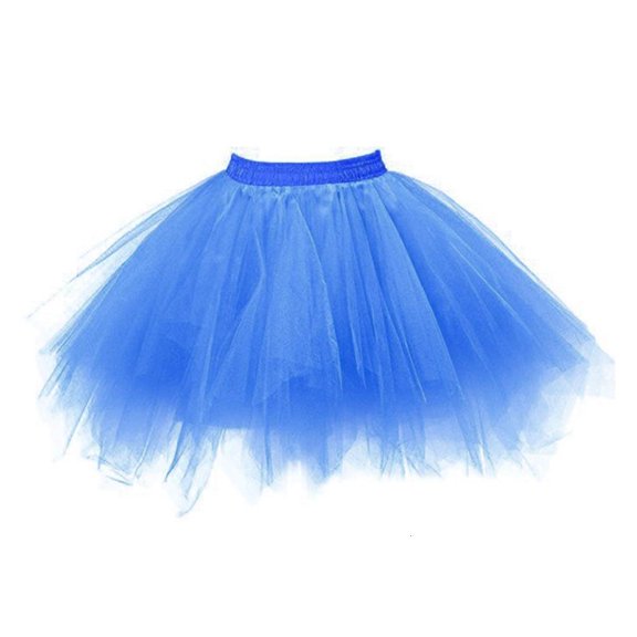 SDFGTstore Tulle Skirt Carnivals Layered Tulle Tutus Skirt Highs Waist Pleated Midi Skirt