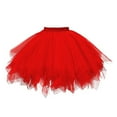 thumbnail image 1 of SDFGTstore Tulle Skirt Carnivals Layered Tulle Tutus Skirt Highs Waist Pleated Midi Skirt, 1 of 8