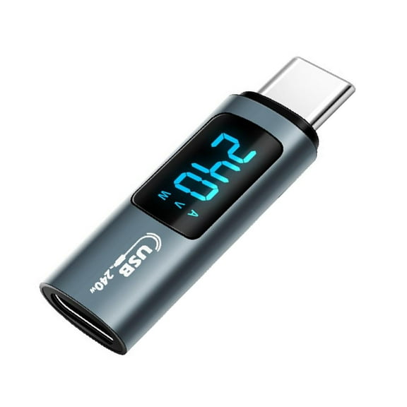 SDFGTstore Type C Adapter with Wattage Voltages Display Power Meter for Multiple Devices