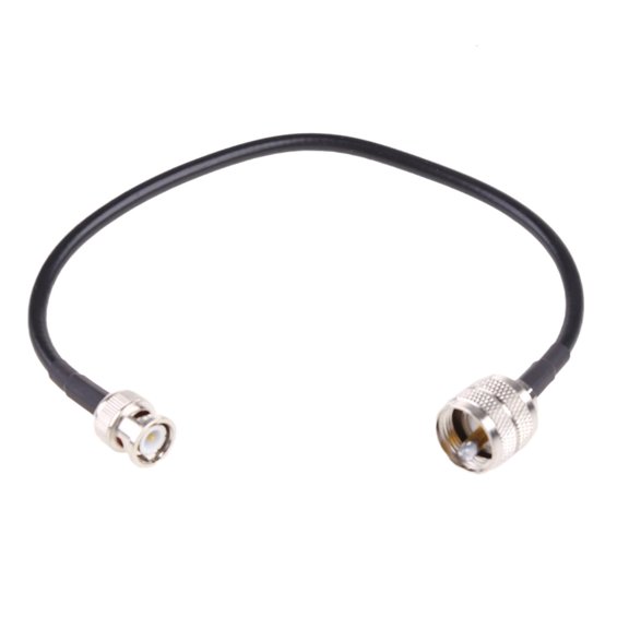 SDFGTstore UHF PL259 Male to BNC Male RG58 Low Loss Cable 30cm Antenna Extension BNC Male to PL259 Male Low Loss Coax UHF Jumper Cable RG58 for CB Radio Antenna