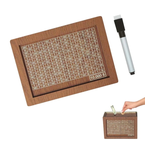 SDFGTstore US Dollar Themed Wooden Money Box Cash Storage Jar For Kids And Grownups