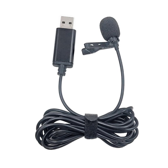 SDFGTstore USB 2.0 Mini Lavalier Lapel Buttonhole Mini Microphone For Camera Phone Laptop