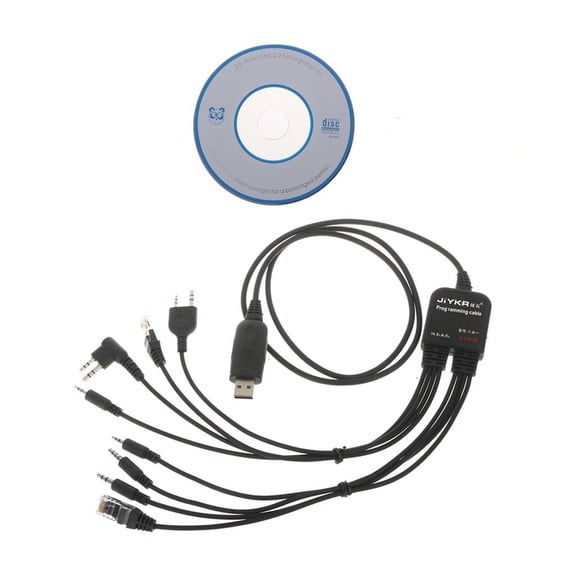 SDFGTstore USB 8 in1 Programming Cable for Baofeng for Kenwood TYT QYT for for HYT