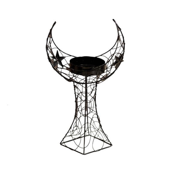 SDFGTstore Unique Moon Tower Design Metal Candelabra For Festives Tabletop Or Shelf Display