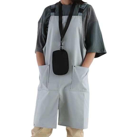 SDFGTstore Unisex Canvas Waterproof Cooking Kitchen Aprons for Men Women Restaurant Work Hairdresser Bib Sanitary Barbershop Apron