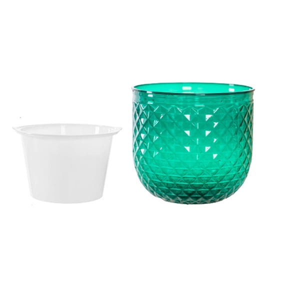 SDFGTstore Watering Flowerpot Automatic Water Absorbing Flowerpot Transparent Double Layer