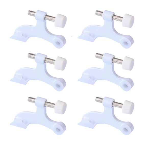 SDFGTstore White Colored Top Door Hinges Elegant White Stoppers for Interior Exterior Use