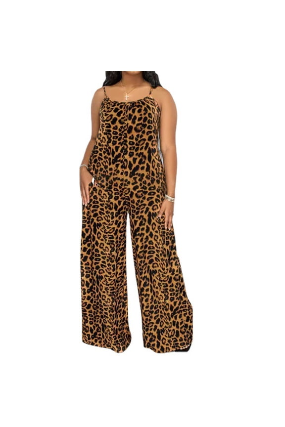 Women's Casual Jumpsuit with Leopard Print Romper Trendy and Comfortable Summer Outfits
