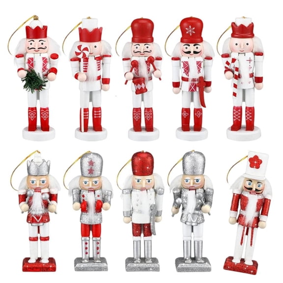 SDFGTstore Wood Nutcrackers Figurines Ornament Unique Christmas Decorw 13cm Collectibles