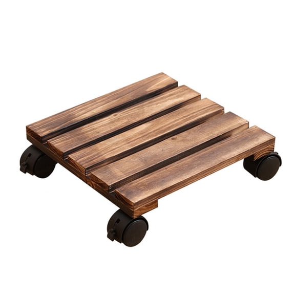 SDFGTstore Wood Plant Stand with Wheels Heavy Duty Rolling Plant Stand Plant Roller with Casters Strong Plant Roller Stand